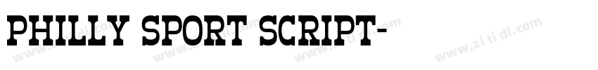 Philly Sport Script字体转换